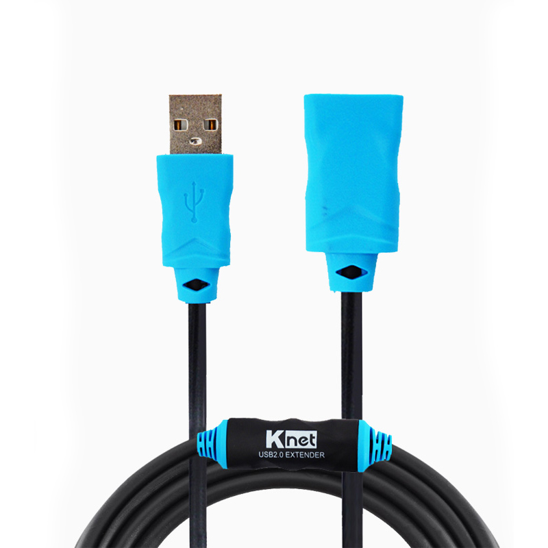 بررسی کابل 15 متری افزایش طول USB 2.0 کی نت مدل Knet K-CUE20150