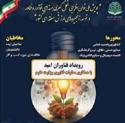 برگزاری جشنواره «امید» با هدف جذب سرمایه برای شرکت‌های دانش‌بنیان کرمان