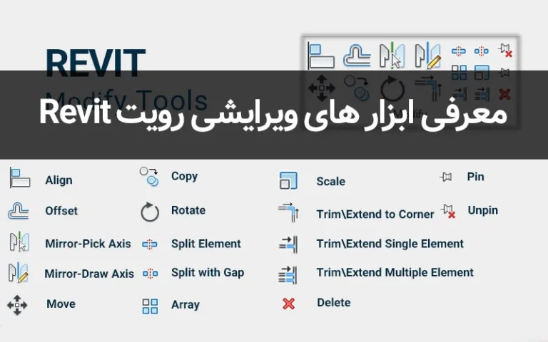آموزش ابزارهای Modify در Revit