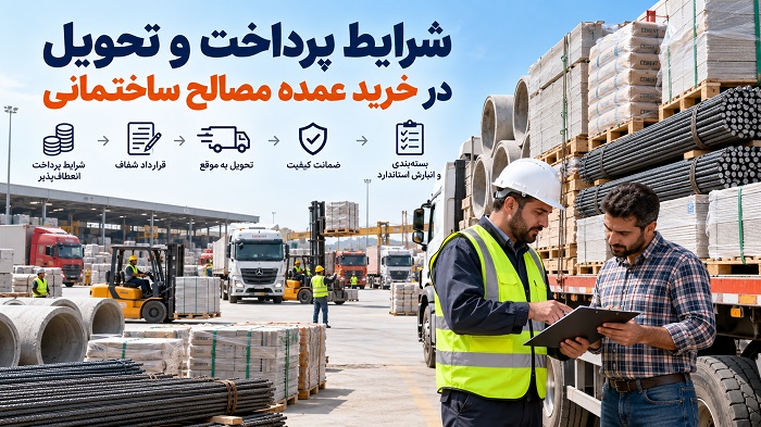 شرایط پرداخت و تحویل در خرید عمده مصالح ساختمانی
